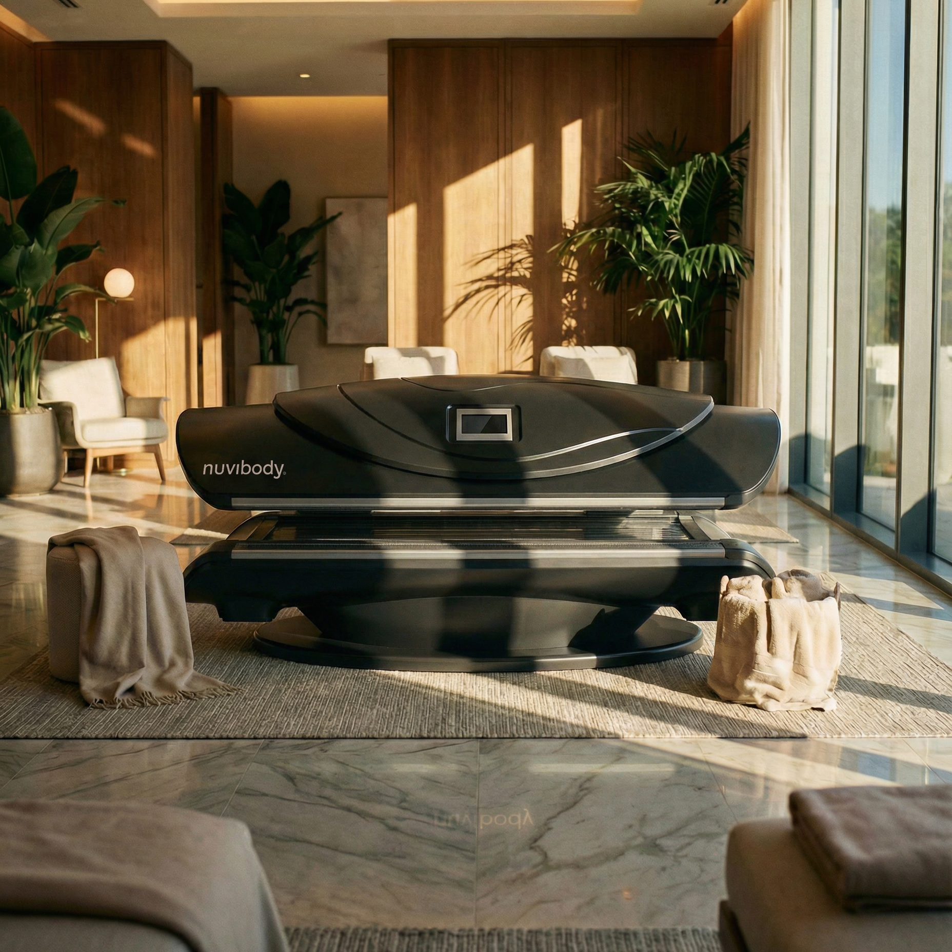 Nuvibody Core Bed in a wellness space